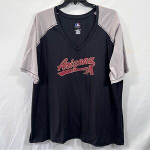 Womens MLB Genuine Merchandise Black and Gray AZ Diamondbacks Plus Size Tee 0883